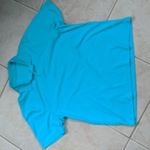 Men's large teal aqua polo shirt